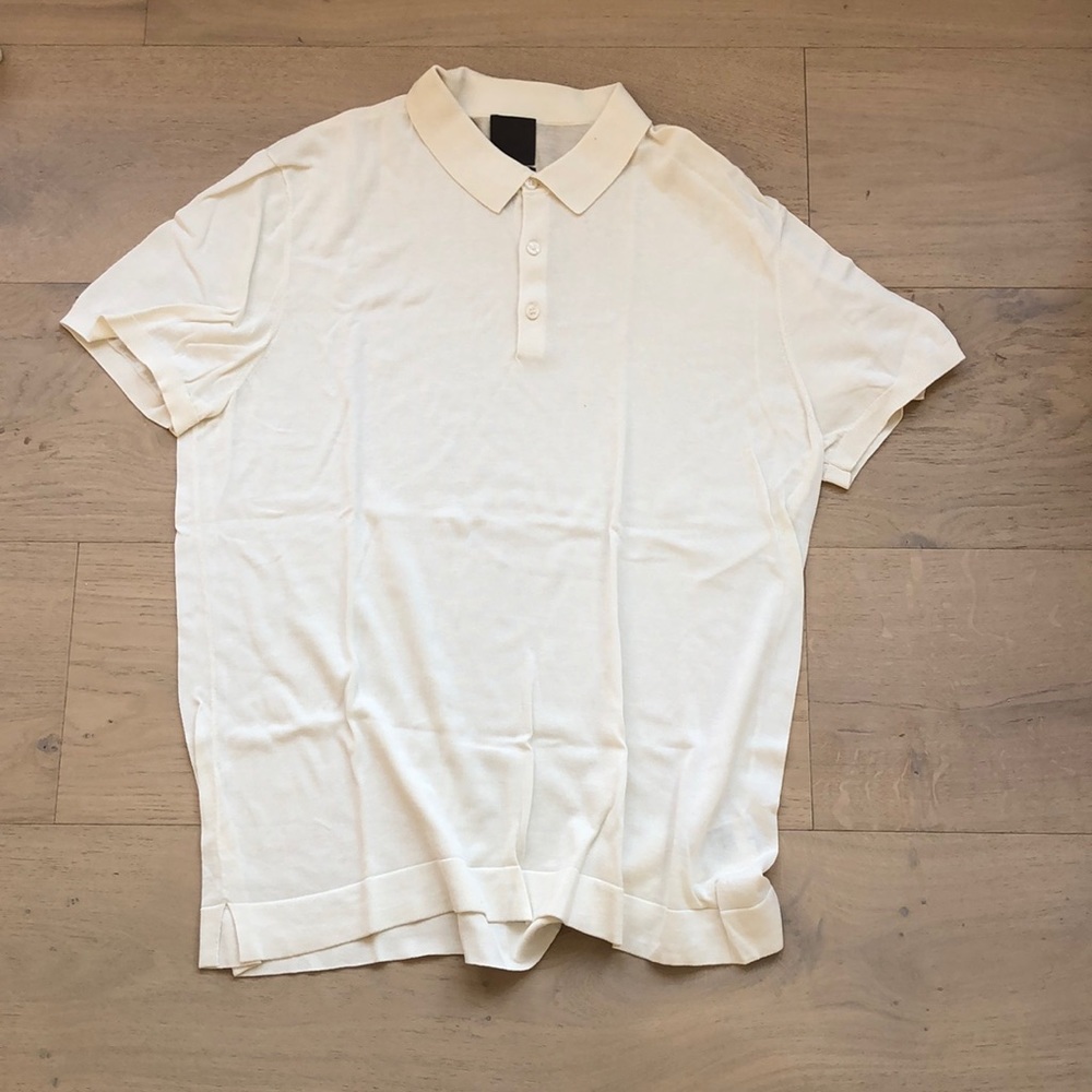 Silk & Cotton Men’s White Polo